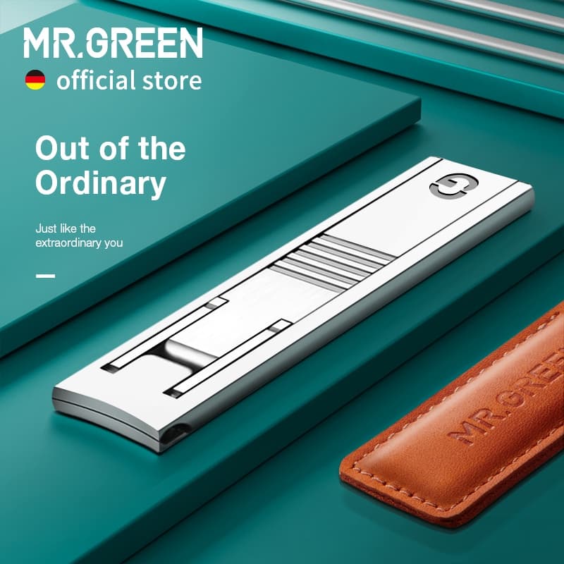 Mr.green กรรไกรตัดเล็บ บางพิเศษ เทคโนโลยีการผลิตเล็บเยอรมัน แม่นยํา พร้อมฝาปิดหนังวัว พื้นผิวที่เหนือกว่า