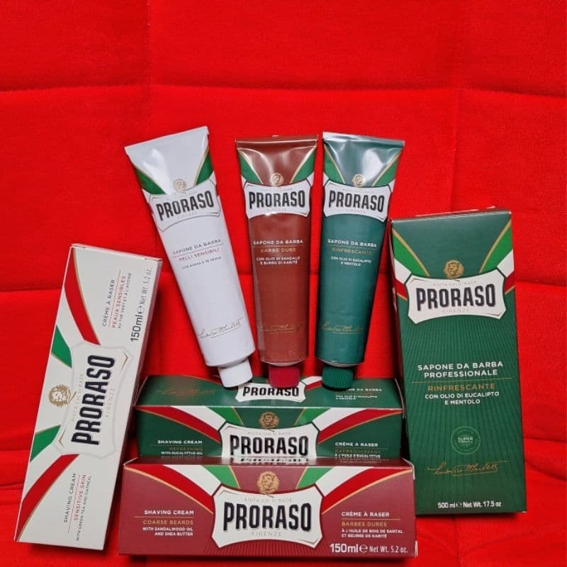 🇮🇹ฉลากไทยของแท้🇮🇹🔥Proraso Shaving Cream Tube Refreshing,Sensitive,Nourish ครีมโกนหนวดชนิดหลอด